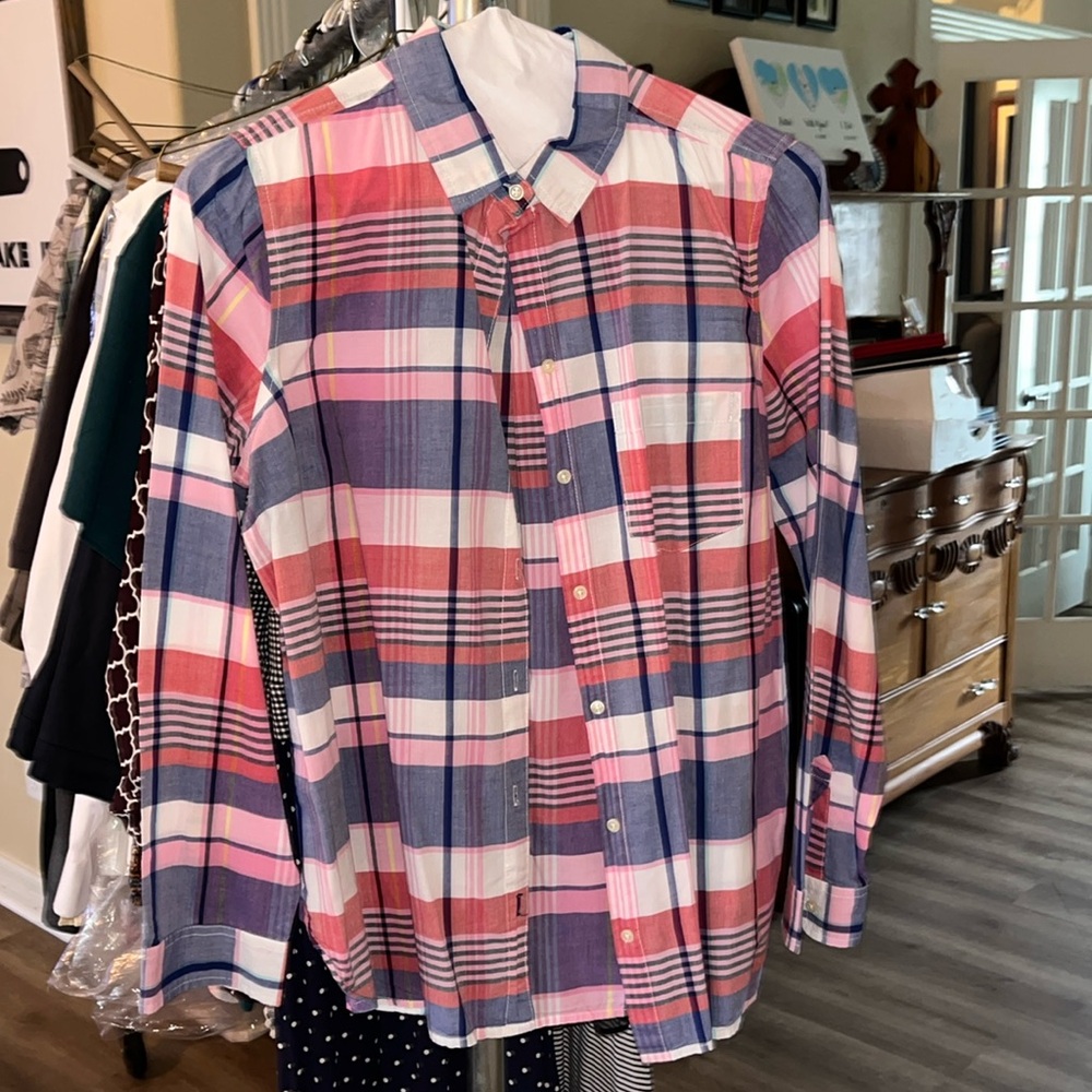 Pink & Blue plaid shirt